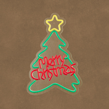 Neon kerstboom 100l ip44 l27.5b40cm mlt