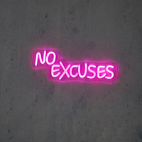 Neonlight excuses l38b1.5h14cm roze