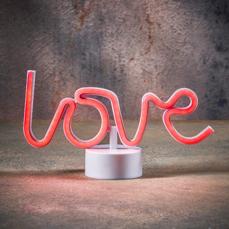 Neonlight love 16x8.50x28cm roze bo