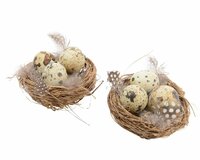 Nest wilgen draad ei l8cm ntrl 2st