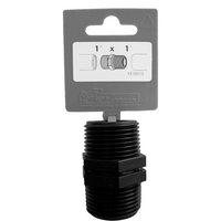 Nippel 2x buitenschr.dr. 1inch1inch