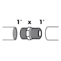 Nippel 2x buitenschr.dr. 1inch1inch - afbeelding 2