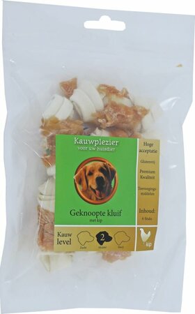 Ns.zak a 6 geknoopte kluif+kip l7cm