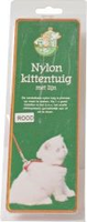 Nylon kittentuig met lijn rood - afbeelding 2