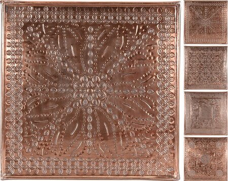 ONDERBORD ALU KOPER 33CM 4ASSORTIMENT per stuk