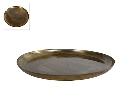 Onderbord goud metaal l28b28h2cm