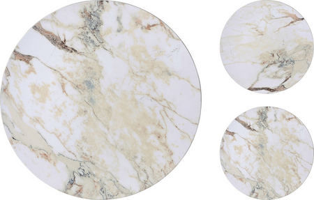 ONDERZETBORD 33CM 2ASS WIT MAR