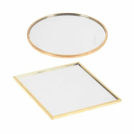 ONDERZETTER SPIEGEL 10CM GOUD