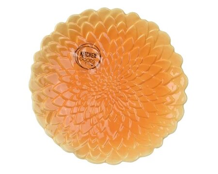 Ontbijtbord dolomiet d21h2cm oranje