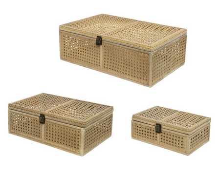 Opberger rotan banden l25b37h13cm