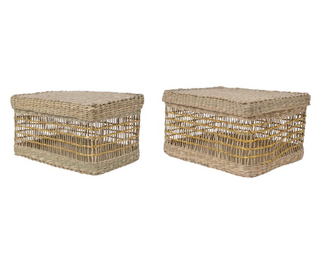 Opbergmand zeegras l18b28h14cm ntrl