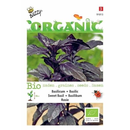 Organic basilicum rosie 0.5gram - afbeelding 1