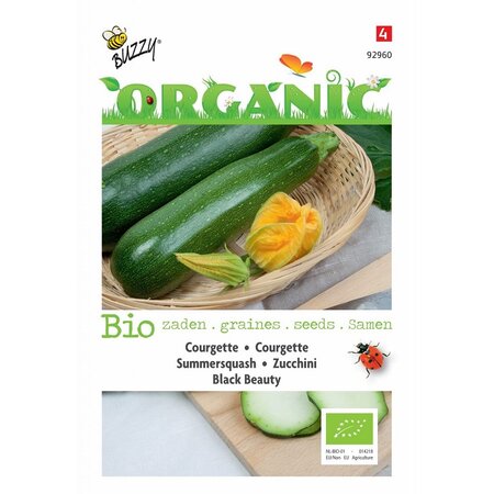 Organic courgette black beauty 2g - afbeelding 1