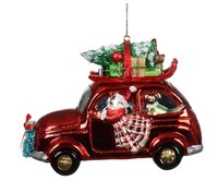 Orn.glas auto l12.4b5.6h9.5cm multi