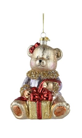 Orn.glas beer l9.8b7.8h13.5cm bruin