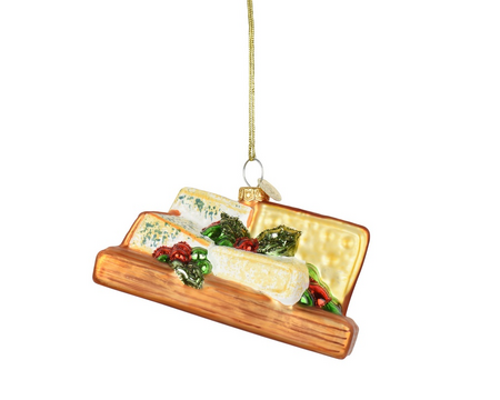 Orn.glas cake l10b7h5.80cm multi