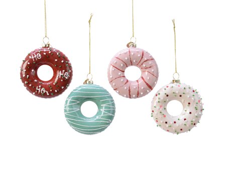 Orn.glas donut l2.50b8h8.5cm mlt a4