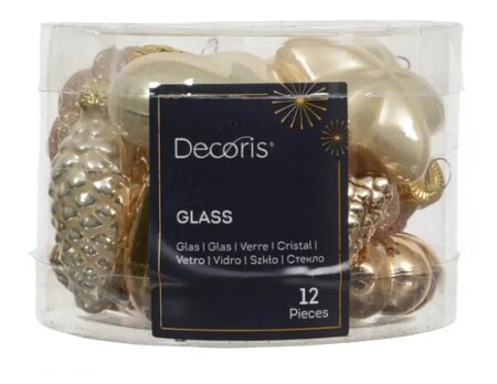 Orn.glas figuur l2b4h4cm parel 12st