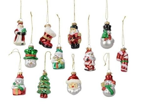 Orn.glas figuur traditional rd per stuk