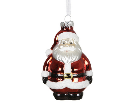 Orn.glas kerstman l7b6.2h12cm rood
