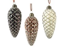 Orn.glas olijf d6h12cm a3