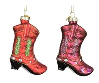 Orn.glas schoen l7.3b3.6h10cm per stuk