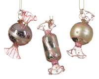 Orn.glas snoep d4h8cm roze/goud a3