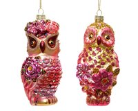 Orn.glas uil d6.5b6.5h12.5cm mlt a2