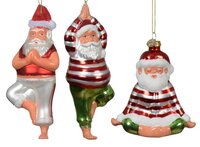 Orn.glas yoga l6b5.3h15.9cm per stuk