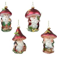 Orn.gls kerstman l7.9b7.9h12.2cm per stuk