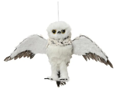 Orn.kunstbont uil l12b28h16cm