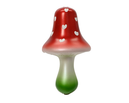 Orn.plc paddenstoel l6.4b6.4h11.4 rd/wt