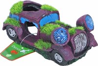 Ornament auto met gaten+mos 15.5x7.