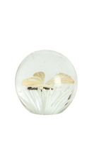 Ornament butterfly glas l8b8h8cm wit