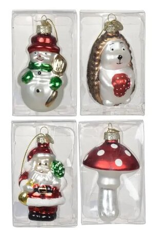 Ornament glas b5h7cm per stuk