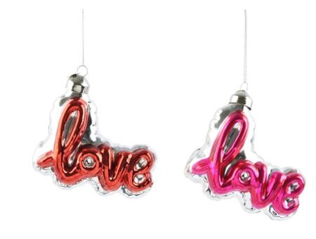 Ornament glas l10.5b3.7h9.4cm per stuk