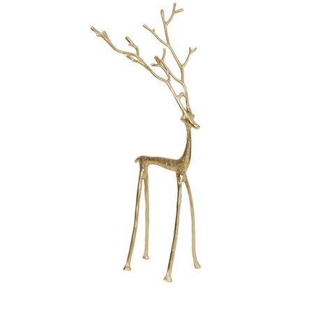 Ornament hert l32.5b24h69cm goud