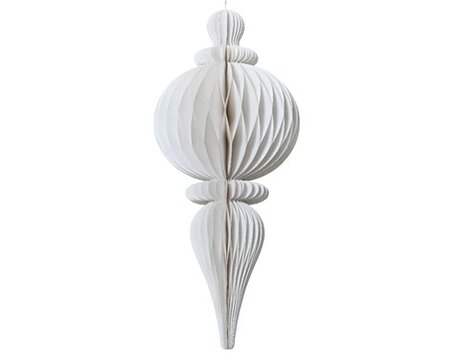 Ornament papier d34h80cm wit