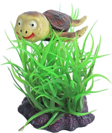 Ornament plant met schildpad l10cm