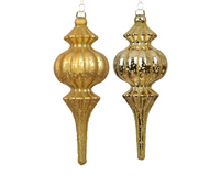 Ornament plastic l7b7h17cm licht goud a2