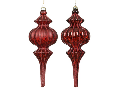 Ornament plastic l7b7h17cm ossenbloed a2