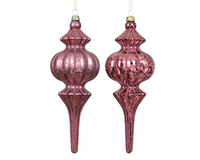 Ornament plc l7b7h17cm donker roze a2