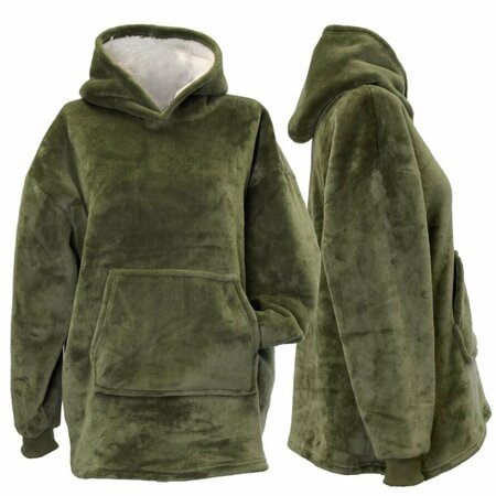 Oversized kids hoodie deep green