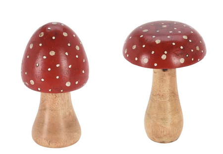 PADDENSTOEL 15CM 2ASS ROOD