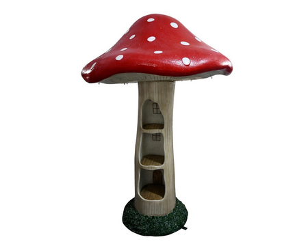 Paddenstoel polyresin d122h182cm rood