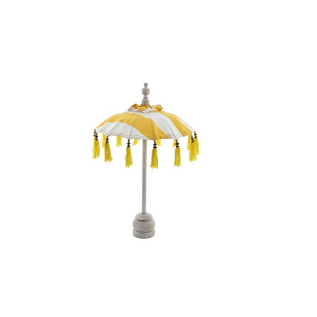 Parasol bali d50h75cm wit/geel
