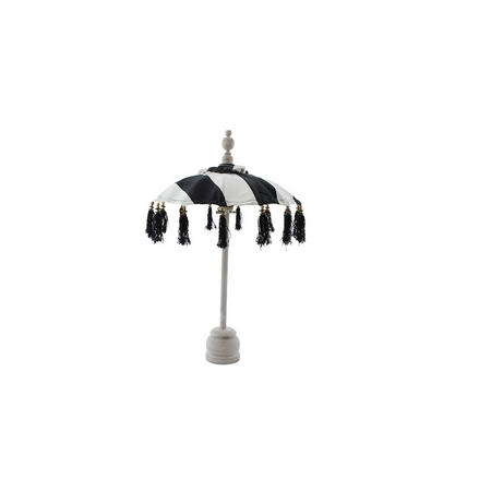 Parasol bali d50h75cm wit/zwart