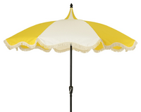 Parasol pes d250h255cm wit/geel