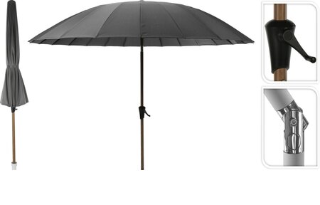 PARASOL SHANGHAI 280CM GRIJS