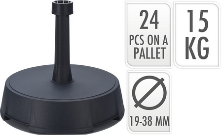 PARASOLVOET 15KG ANTRACIET